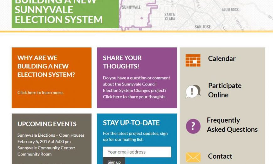 Sunnyvale City Council Unanimous: By-District Elections By November 2020, California Voting Rights Act, November 2020 general election