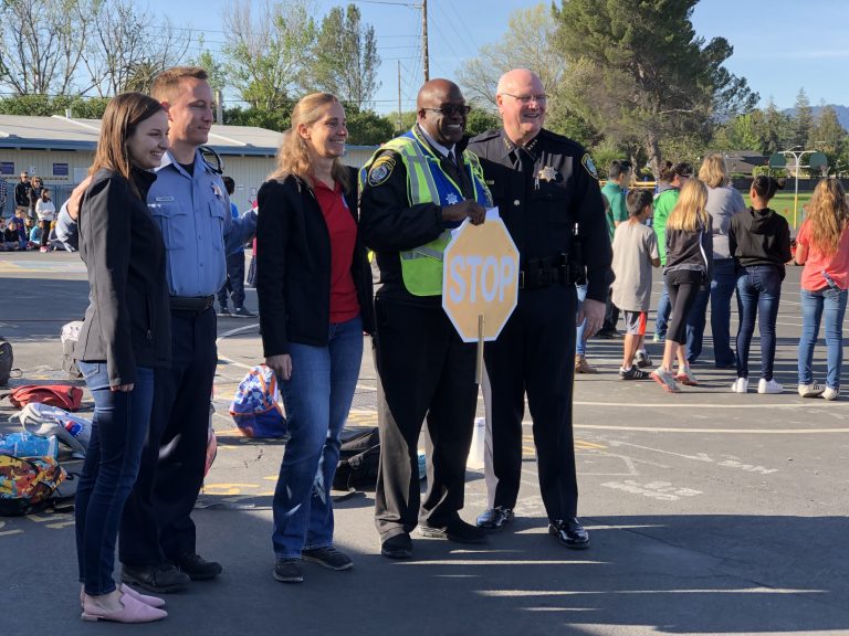 Crossing Guard Carl Smith Honored by School, City’s Police Chief