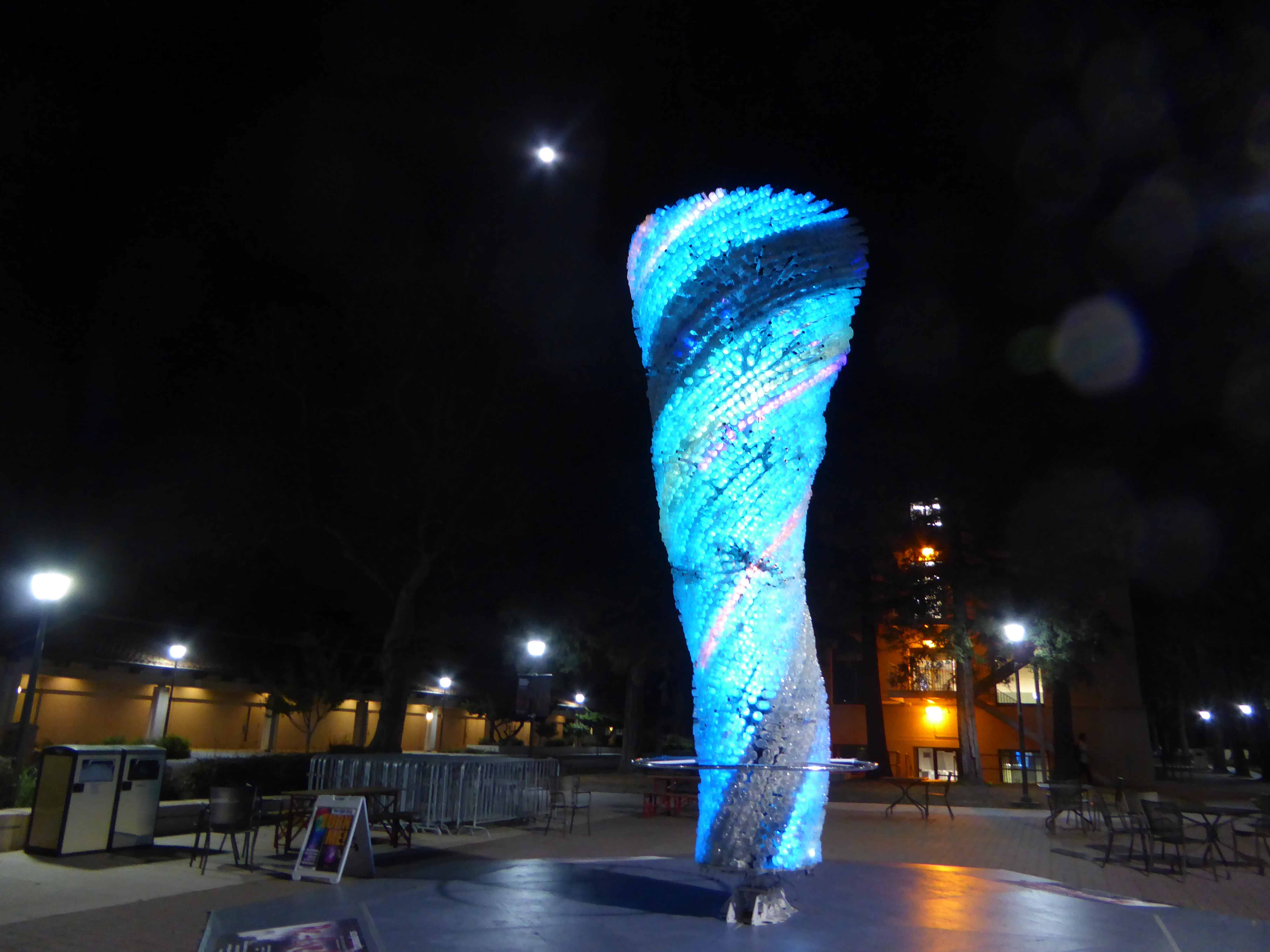 Burning Man Re-Cyclone public art at Santa Clara University Martin Taylor art installation