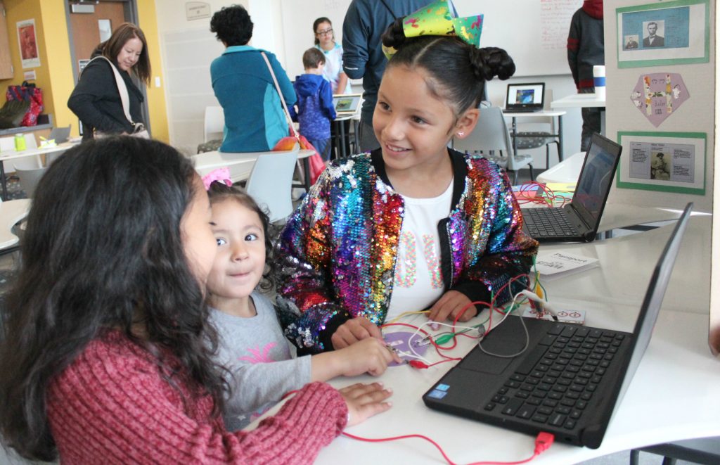Mission College and SCUSD teamed up for the first STEAM Expo. Students from the district created projects like a drawing of the Golden Gate Bridge.