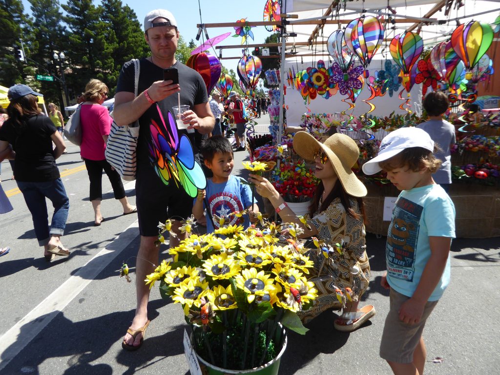 Art, Wine and Music Festival Sunnyvale Silicon Valley Chamber of Commerce wind chimes