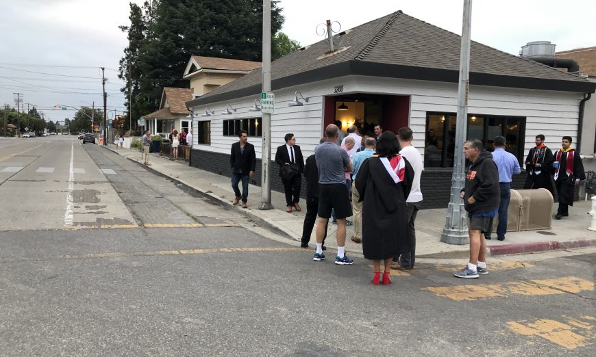 The Hut has returned to Santa Clara and Santa Clara University in time for the Dads and Grads graduation tradition. The hut features local breweries.