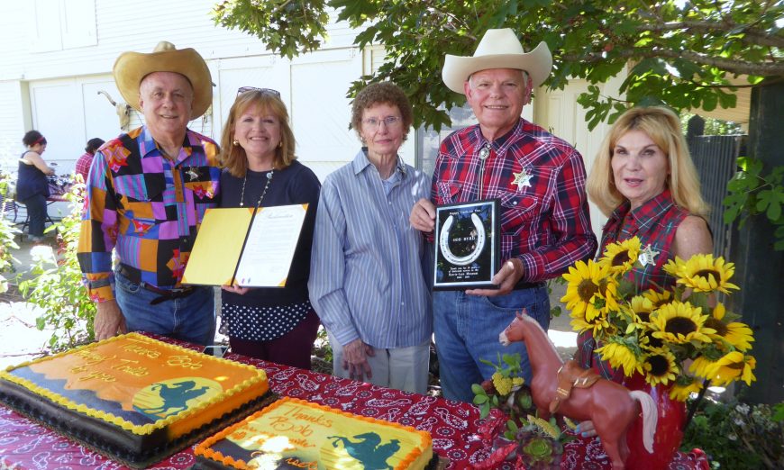 Bob Byrd Retirement, Community Service, Bob Byrd was honored at a BBQ for his 19 years of community service. He volunteered as at the Harris-Lass House Museum and was a Board of Library Trustee.