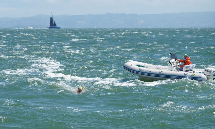 marathon swimmer Ken Mignosa Golden Gate Bridge Dumbarton Bridge