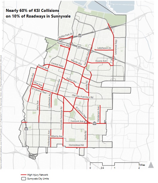 Vision Zero Plan Safety High Injury Network