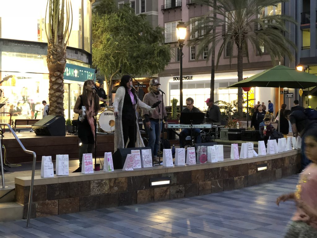 American Cancer Society is hosting its 3rd Strides Shines at Night celebration ceremony at Santana Row to celebrate those with breast cancer.