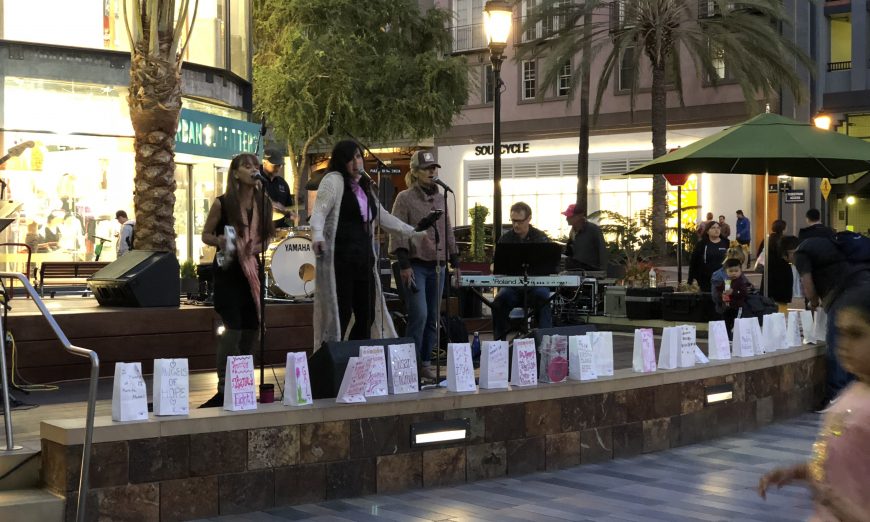 American Cancer Society is hosting its 3rd Strides Shines at Night celebration ceremony at Santana Row to celebrate those with breast cancer.
