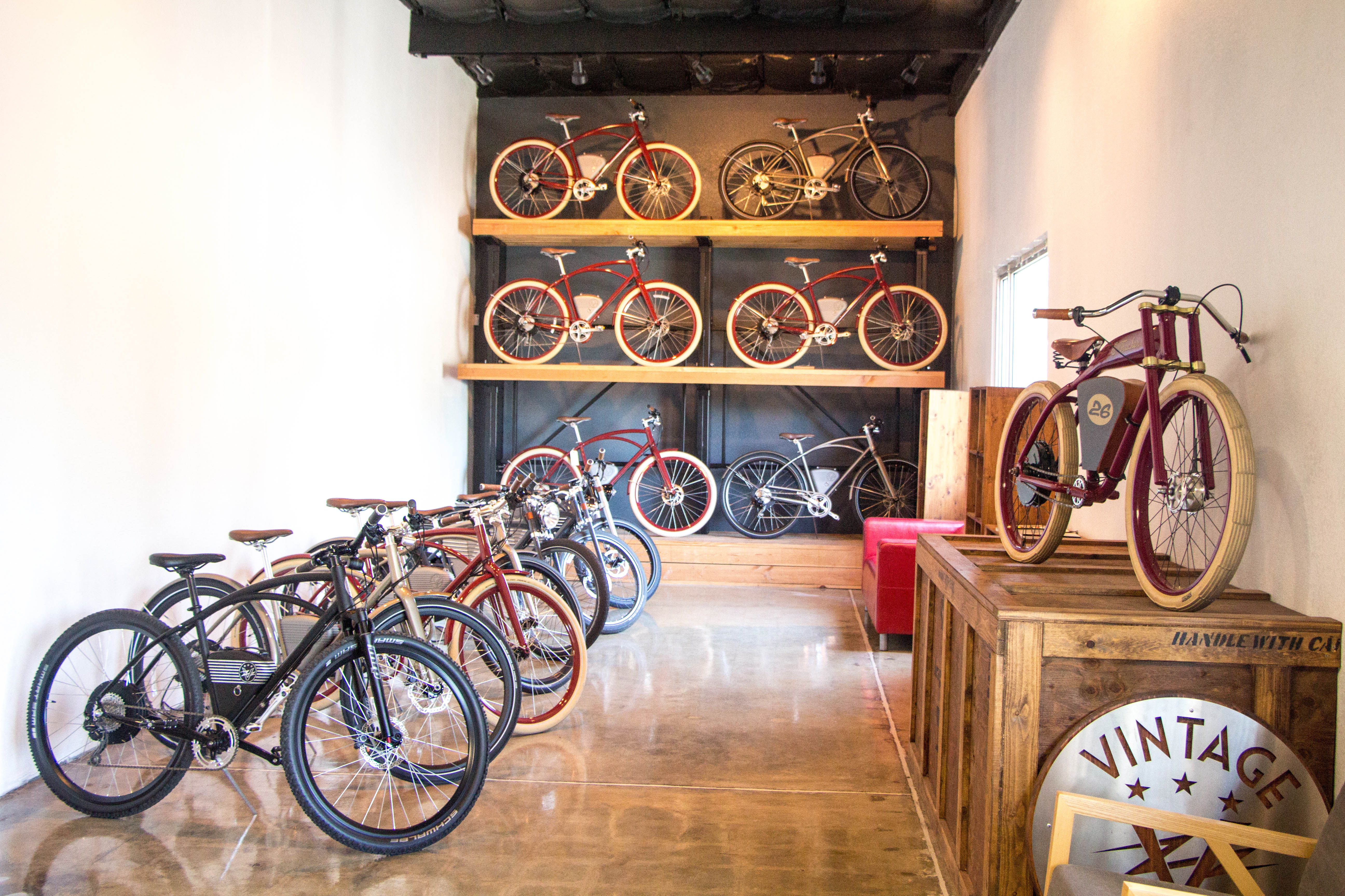 Vintage Electric in Santa Clara makes manual-electric hybrids and fully electric bicycles. Founder Andrew Davidge and his team explain how they got here.