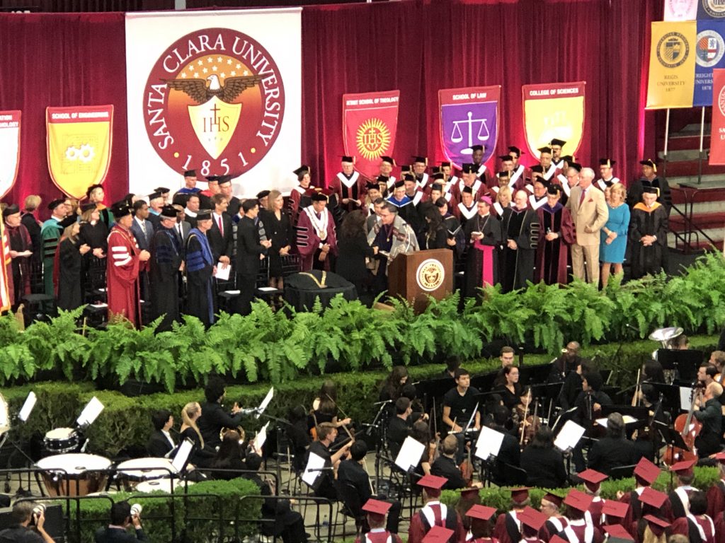 Santa Clara University welcomed Father Kevin O’Brien as their new president. O’Brien is the 29th President of the University.