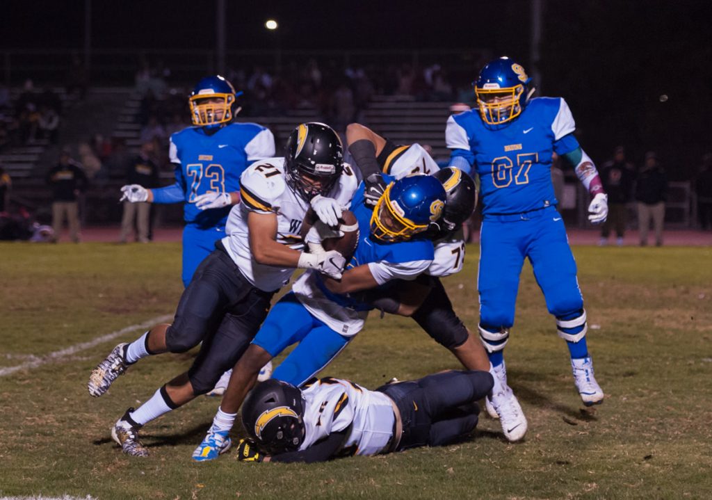 The Wilcox Chagers took on their cross-town rival, the Santa Clara Bruins. Wilcox won. Bruins' Bailey Mungaray talks about his senior year.