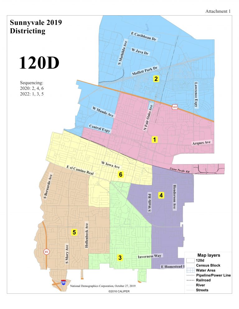 Sunnyvale Finalizes Council District Map, Election Sequencing