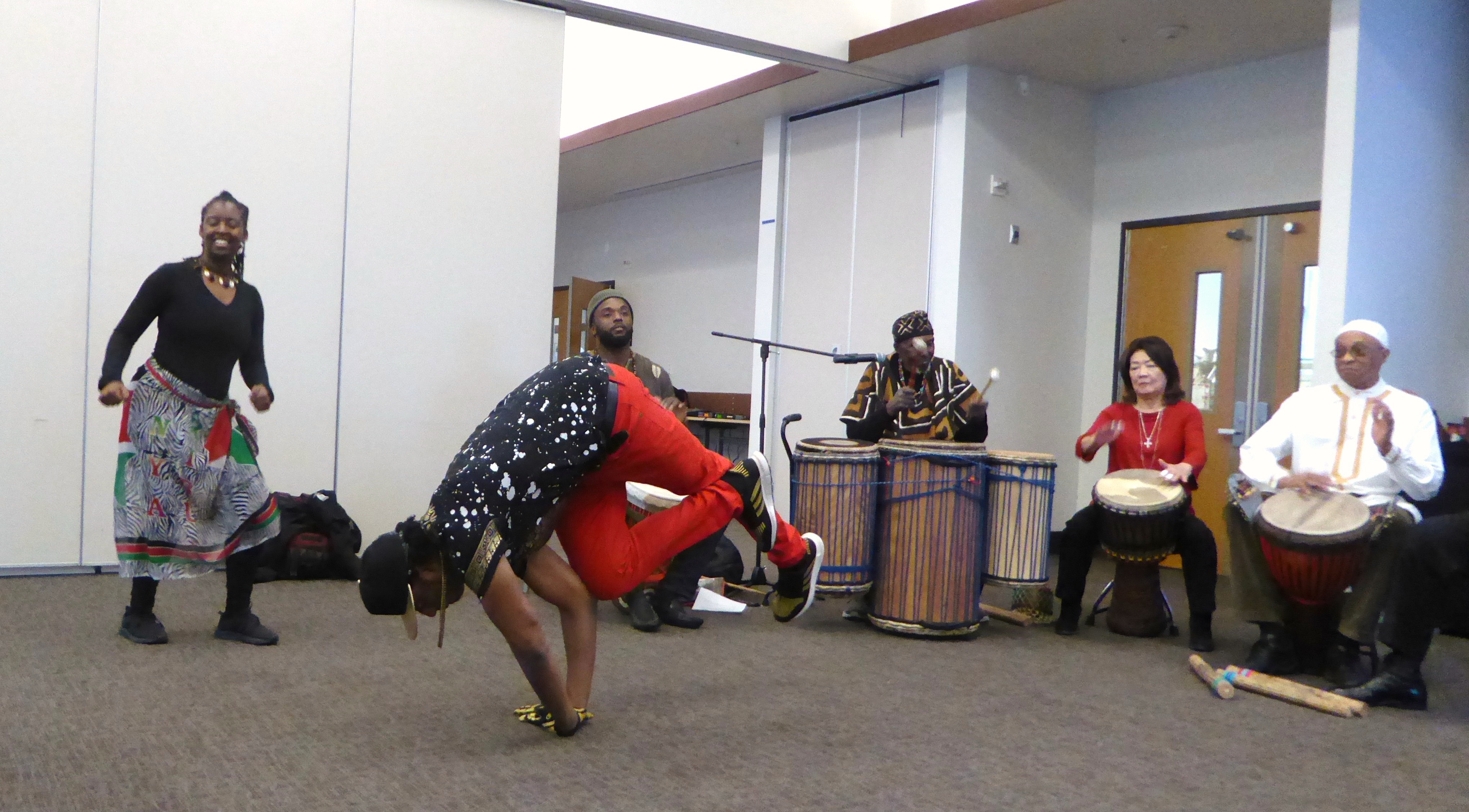 The Mission College community gathered to celebrate Kwanzaa and the African-American traditions. Kwanzaa is a African celebration.
