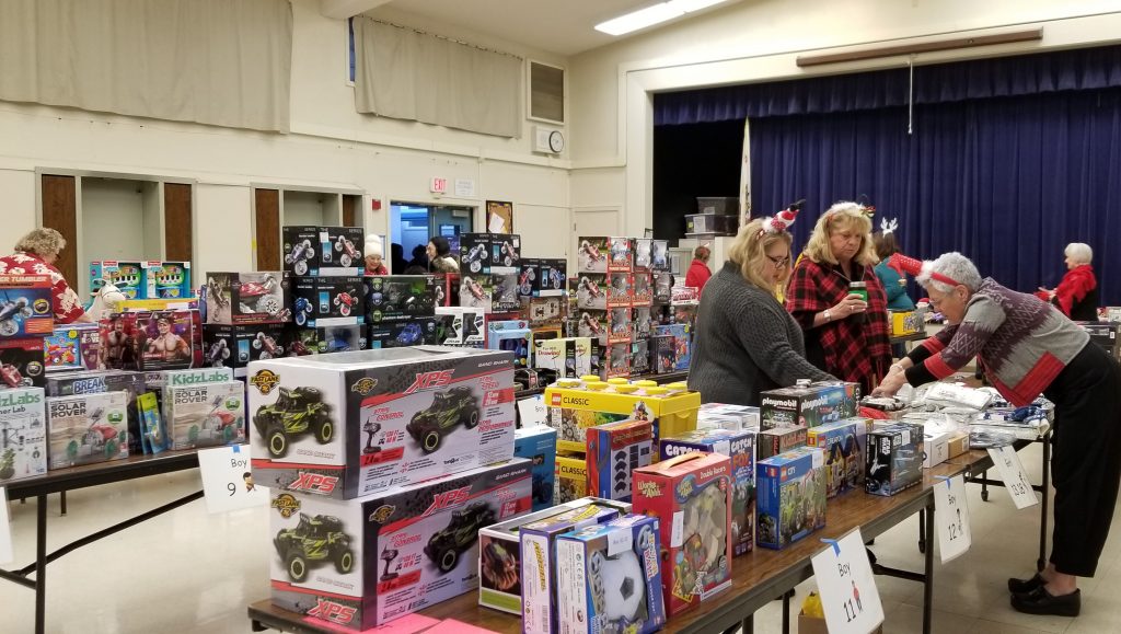 The ladies of Soroptimist International of Santa Clara Silicon Valley gave back to the community through the annual gift giving event.