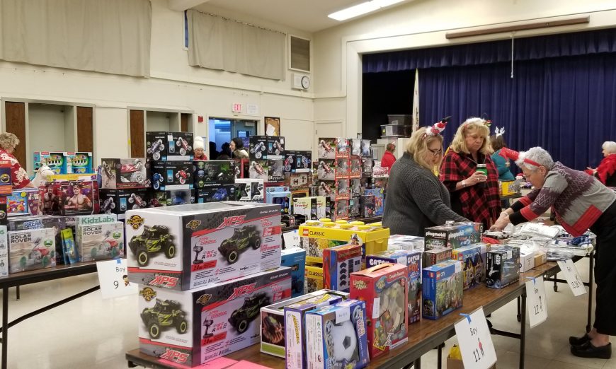 The ladies of Soroptimist International of Santa Clara Silicon Valley gave back to the community through the annual gift giving event.