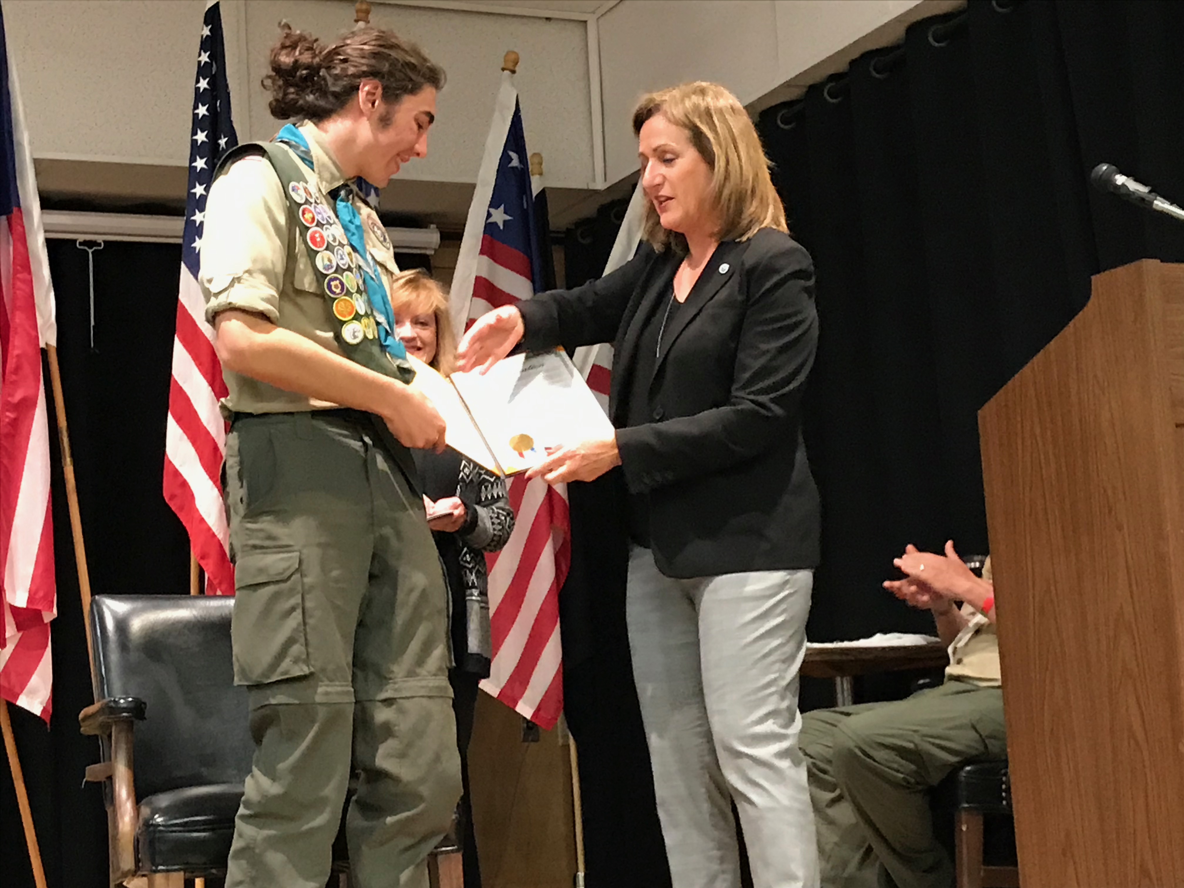 Santa Claran Nicky Caldwell recently got the honor of the Eagle Scout Award. He remodeled a lumber storage and set shop for the RJJT.