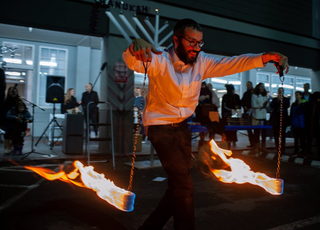 Chabad of Santa Clara celebrated Chanukah, or the Festival of Lights, with the Santa Clara. They held a big festival with a Menorah lighting.