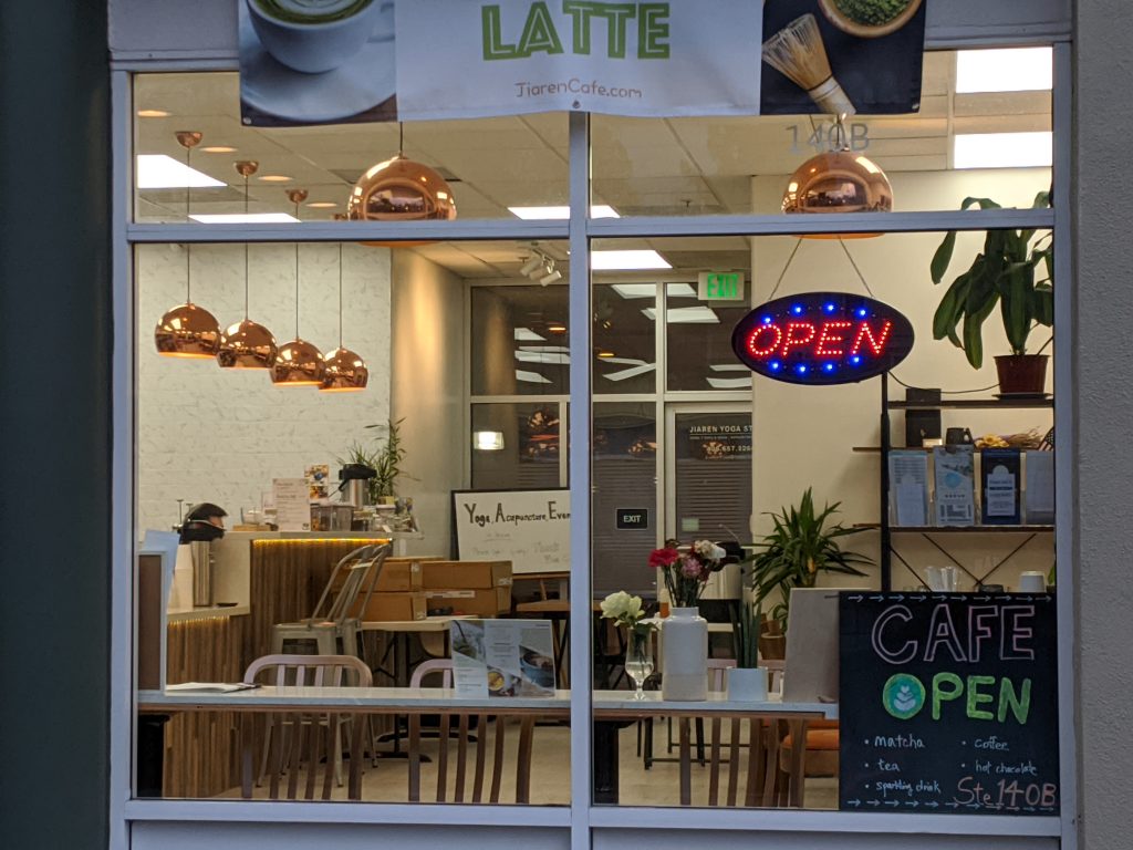 Jaden Zhao has a sucessful yoga studio and now has a cafe. Jiaren Cafe is now open for business at Franklin Square in Santa Clara.