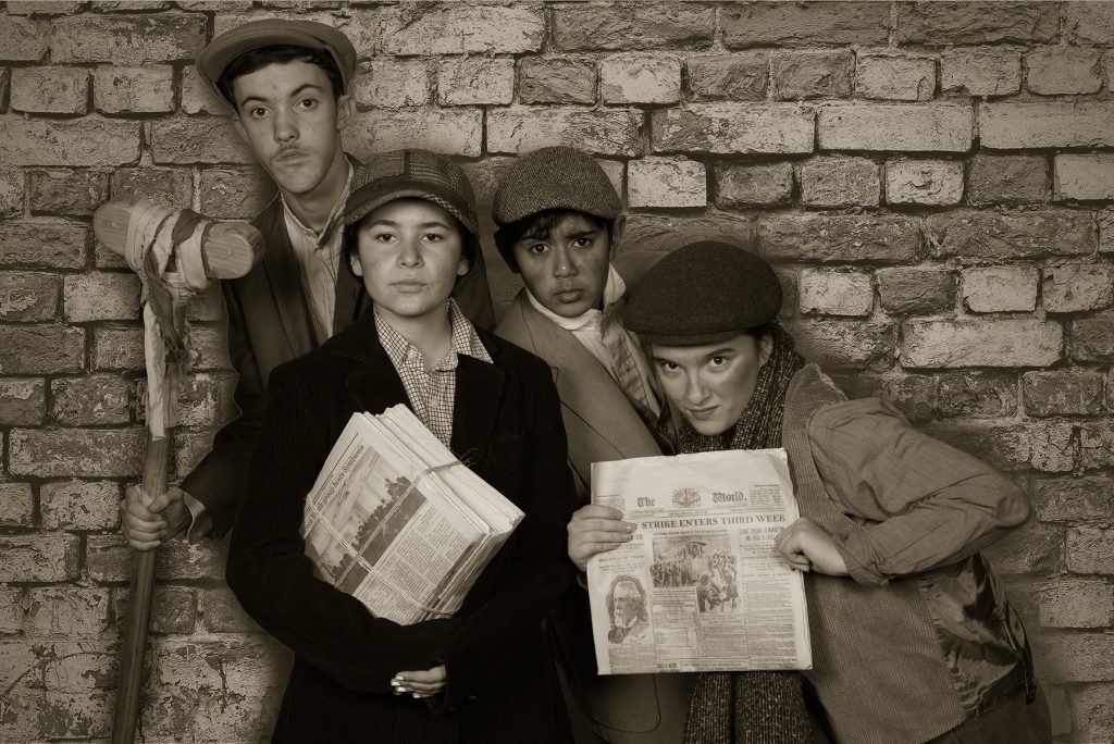 Peninsula Youth Theatre presents Disney's Newsies in March. Meg Fischer Venuti directs the show of talented young actors.