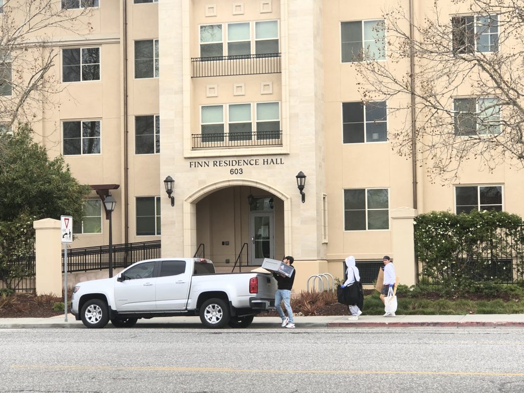 Santa Clara University students have to move out of their on campus housing due to a COVID-19 case. They also are told to prepare for Online Classes.