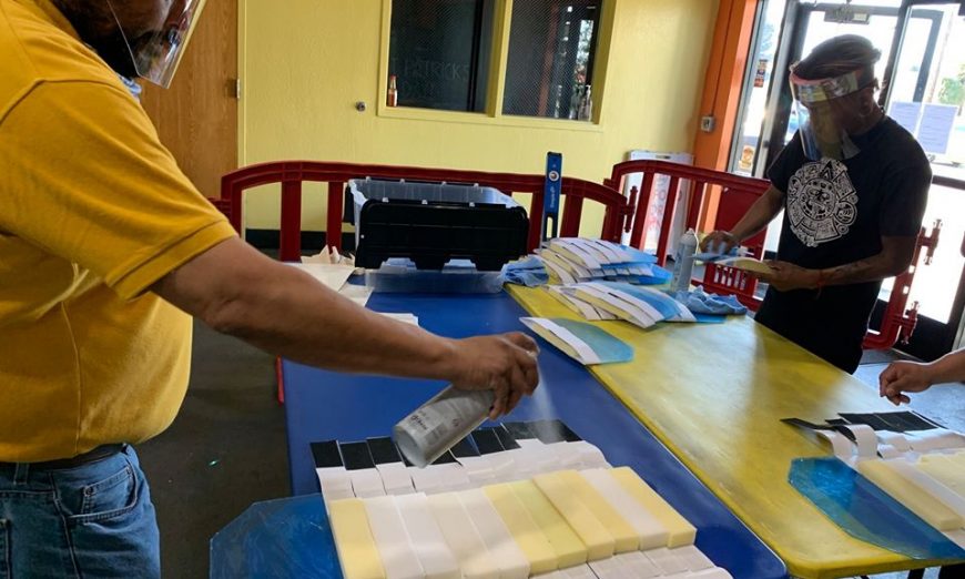 Santa Clara Community Crisis Coalition is helping make face shields for healthcare workers and they're employing people who need work.