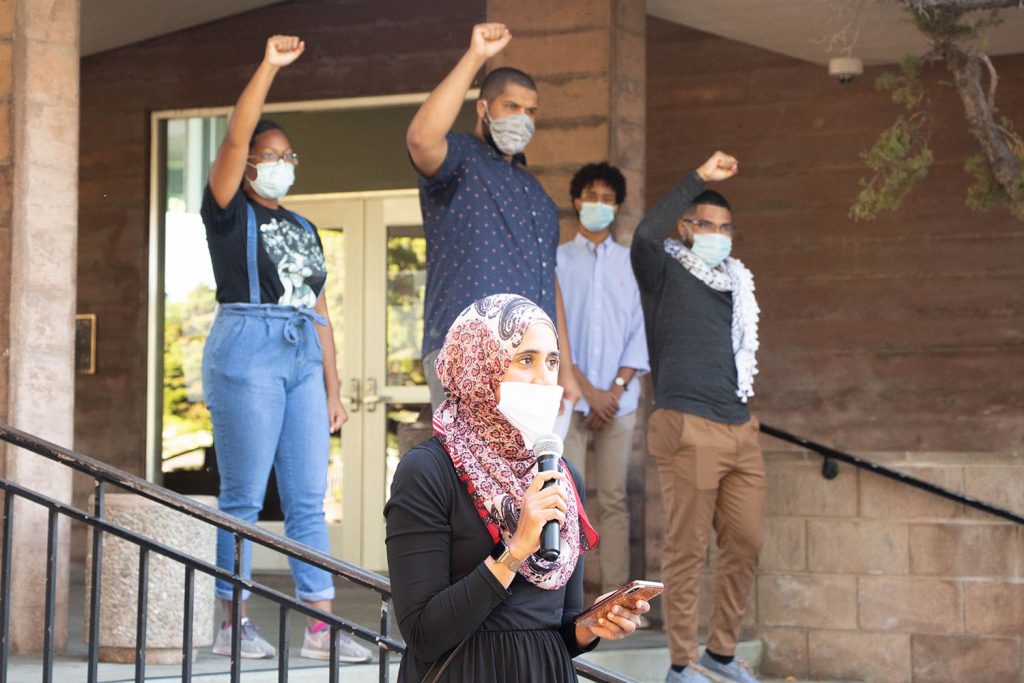 There was a peaceful Black Lives Matter Protest at Santa Clara City Hall. It was held by the Middle Eastern/North African allies.