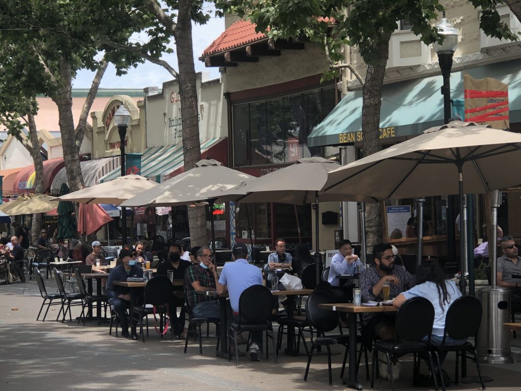 Downtown Sunnyvale has agreed to close Historic Murphy Avenue to traffic so that restaurants can expand their outdoor dining areas.