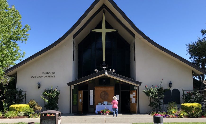 Now that small religious gatherings are allowed, local churches like Our Lady of Peace Church and First Presbyterian Church try to serve thier community.