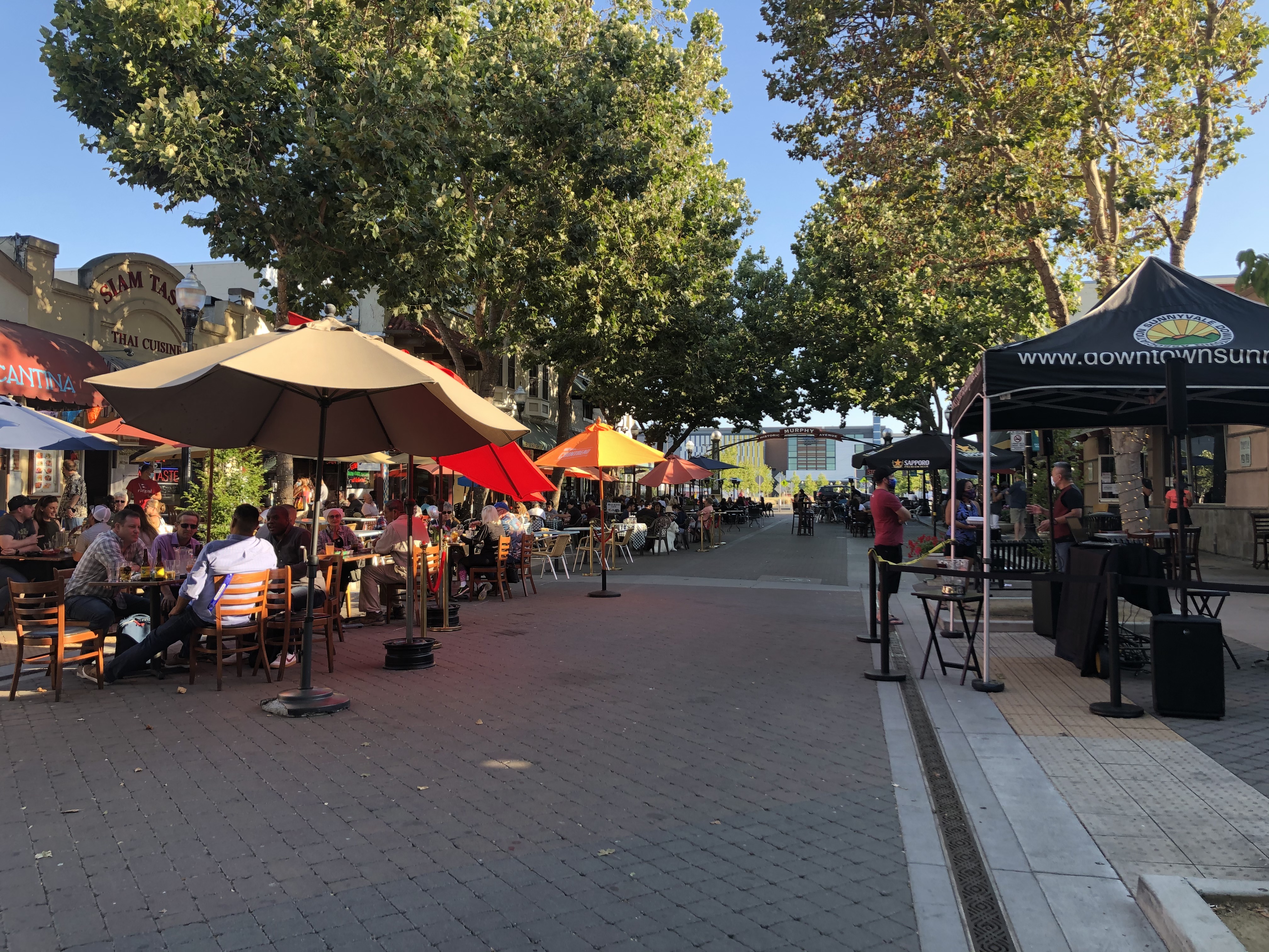 Sunnyvale’s Downtown Association had decided to add music to their outdoor dining. Santa Clara canceled their Summer concerts.