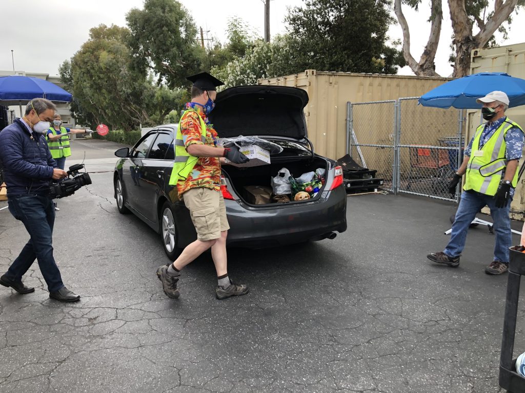 Sunnyvale Community Services still held their annual backpack pick-up where students can get a backpack and school supplies.