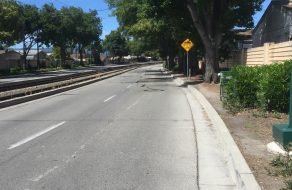 Sunnyvale Closes Lane, Creates Temporary Sidewalk on Tasman Drive