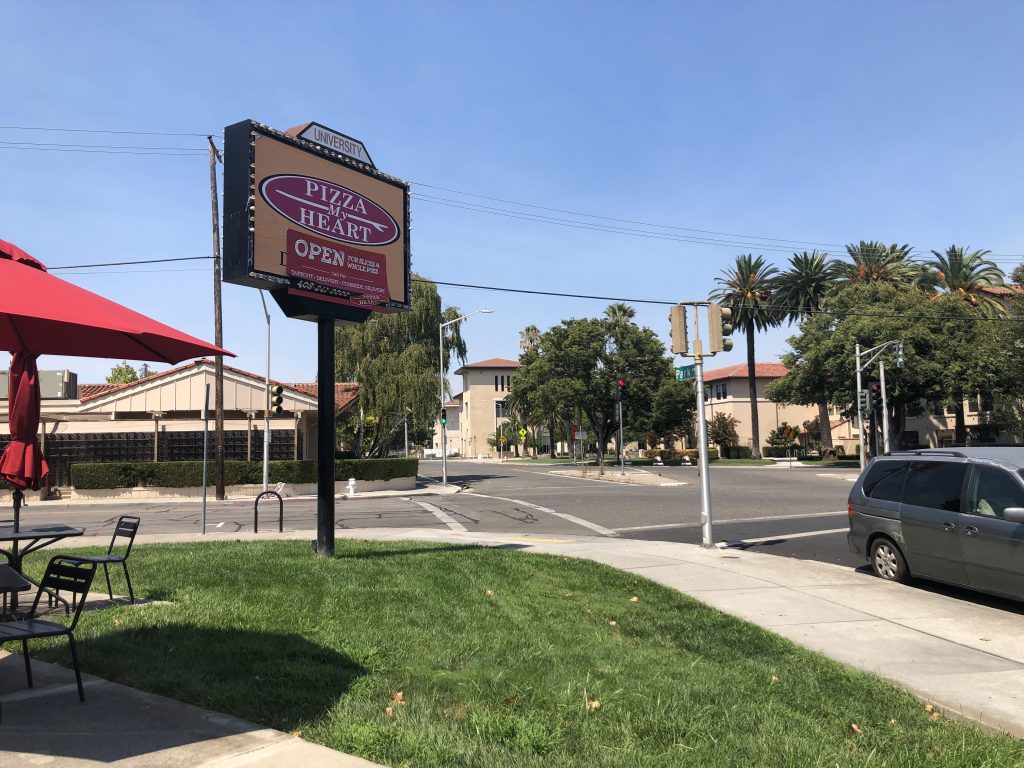 Businesses that relied on Santa Clara University student's business are now feeling the pain as students aren't returning to campus. The Hut, Pizza My Heart.