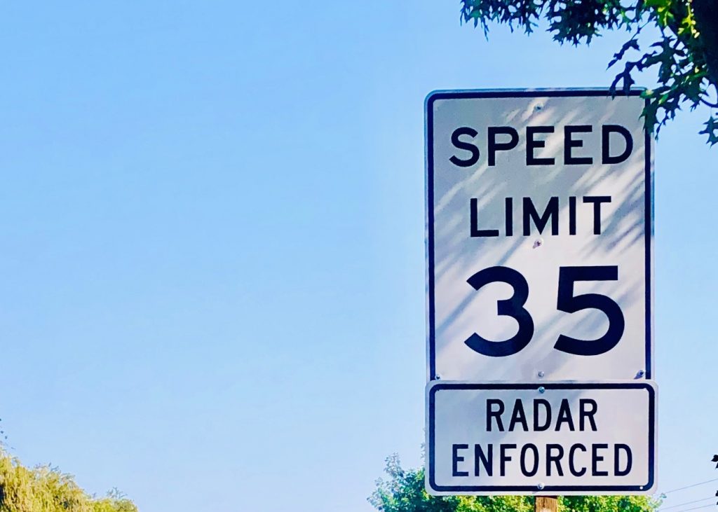 The speed limit on El Camino Real through the City of Sunnyvale is now 35 mph. The Mayor worked with Caltrans to get the speed limit reduced.
