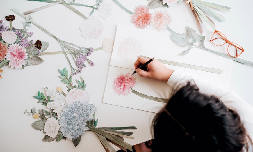 Hara Chung of Bouquets En Papier and Sherry Lee of Sherry Lou Studio are collaborating to make art and donate to One Tree Planted.