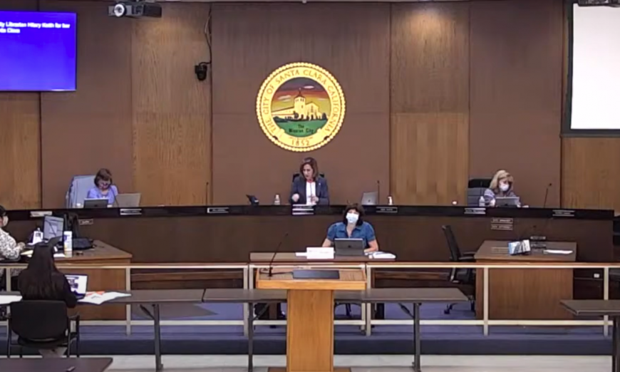 The City Council argued over Commissions. Santa Clara Vice Mayor Karen Hardy and Chahal don't want to micromanage. They talked about the 49ers lawsuit.
