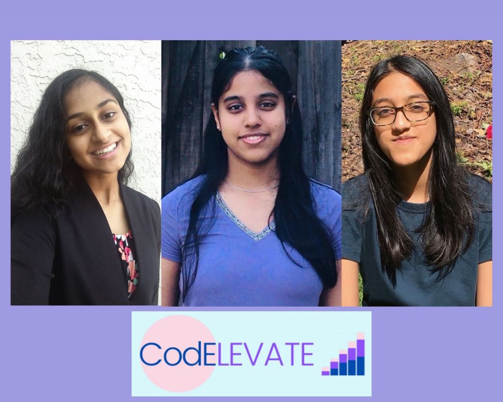Riteka Murugesh, Nikita Senthil, and Safaa Hussain are all behind an organization called CodELEVATE, a tech education program.