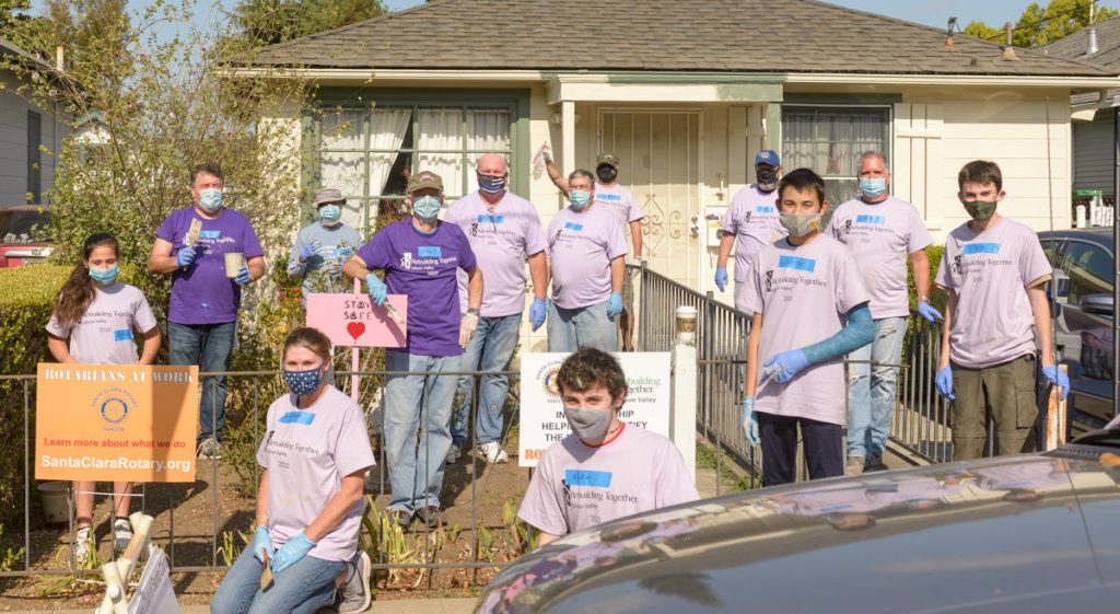 Rebuilding Together Silicon Valley partnered with the local Santa Clara Rotarian Club to help out a local homeowner and paint her house.