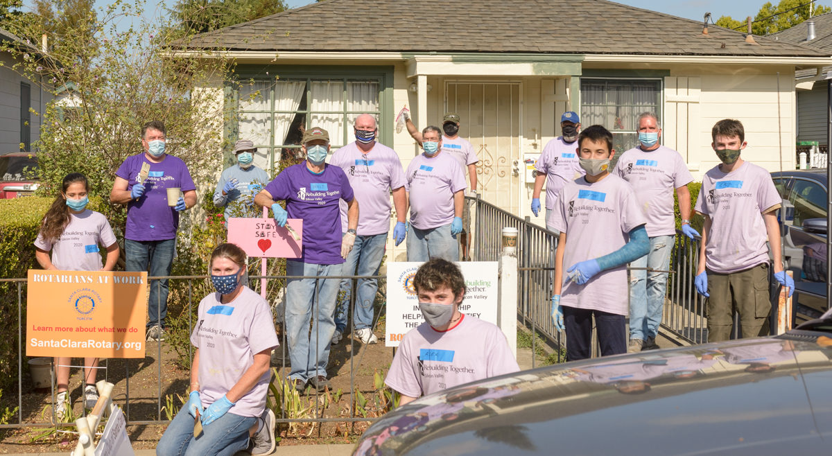 Rebuilding Together Silicon Valley partnered with the local Santa Clara Rotarian Club to help out a local homeowner and paint her house.