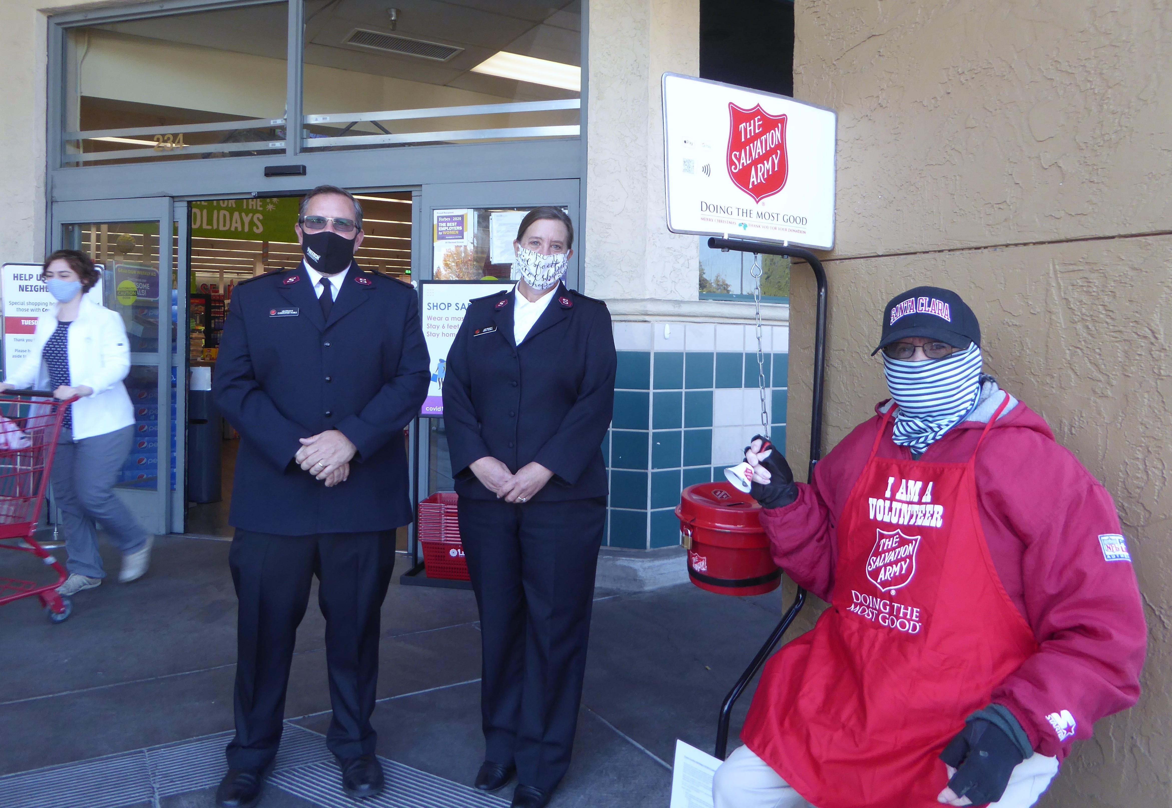 Tom Sullivan is a volunteer for the Salvation Army in Santa Clara. He is a red kettle bell ringer outside of Lucky's on Saratoga Avenue.