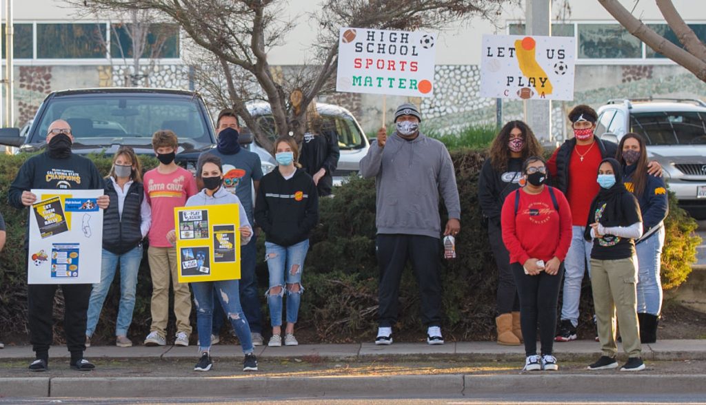 Let Them Play Rallies popped up around California. Familes held these rallies to show their support for allowing high school sports to play.