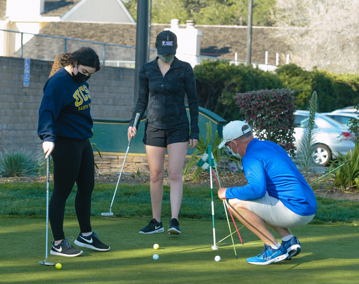 The Santa Clara Bruins Girls Golf team is now able to play their season. Janna Andaya and the rest of her team were happy to get out of the house.
