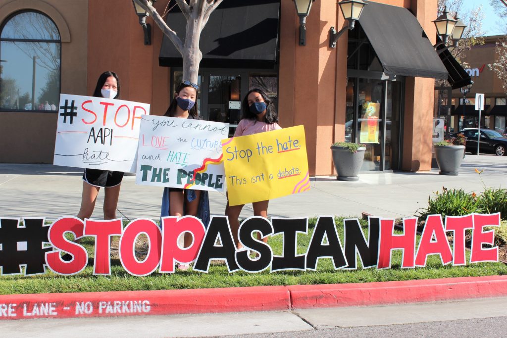 Rivermark neighborhood held a #StopAsianHate Rally in light of a racist event towards a Asian American and Pacific Islander community girl.