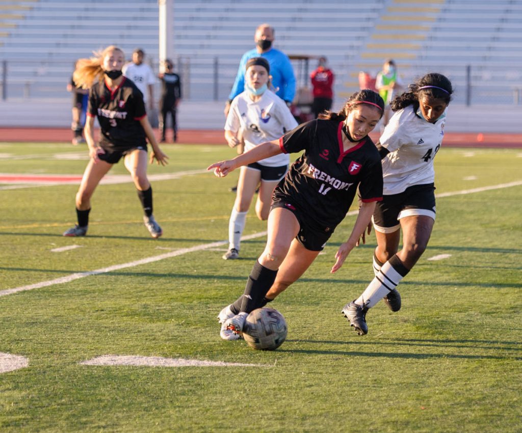 At the Fremont Firebirds Senior Night, they took on Monta Vista. Sophomores Olivia Ireland and Misaki Kaneko did a great job.