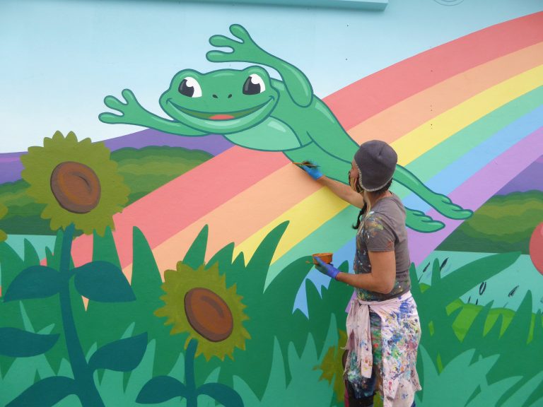 Paul J. Gonzalez Creates Joyful Murals Commemorating Sutter’s 60th Anniversary