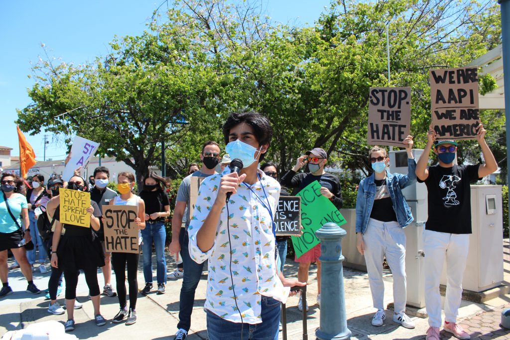 Young Activists put together Stop Asian Hate march in Santa Clara. Harbir Bhatia helped bring the march together.