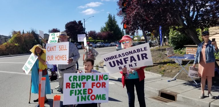 Sunnyvale Mobile Home Park Residents Protest Skyrocketing Rents — Every Saturday