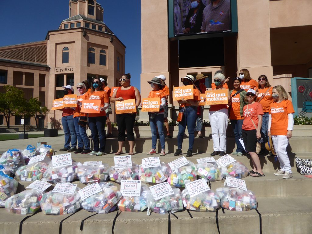 The local chapter for Moms Demand Action for Gun Sense in America held a march to bring awareness to gun violence.