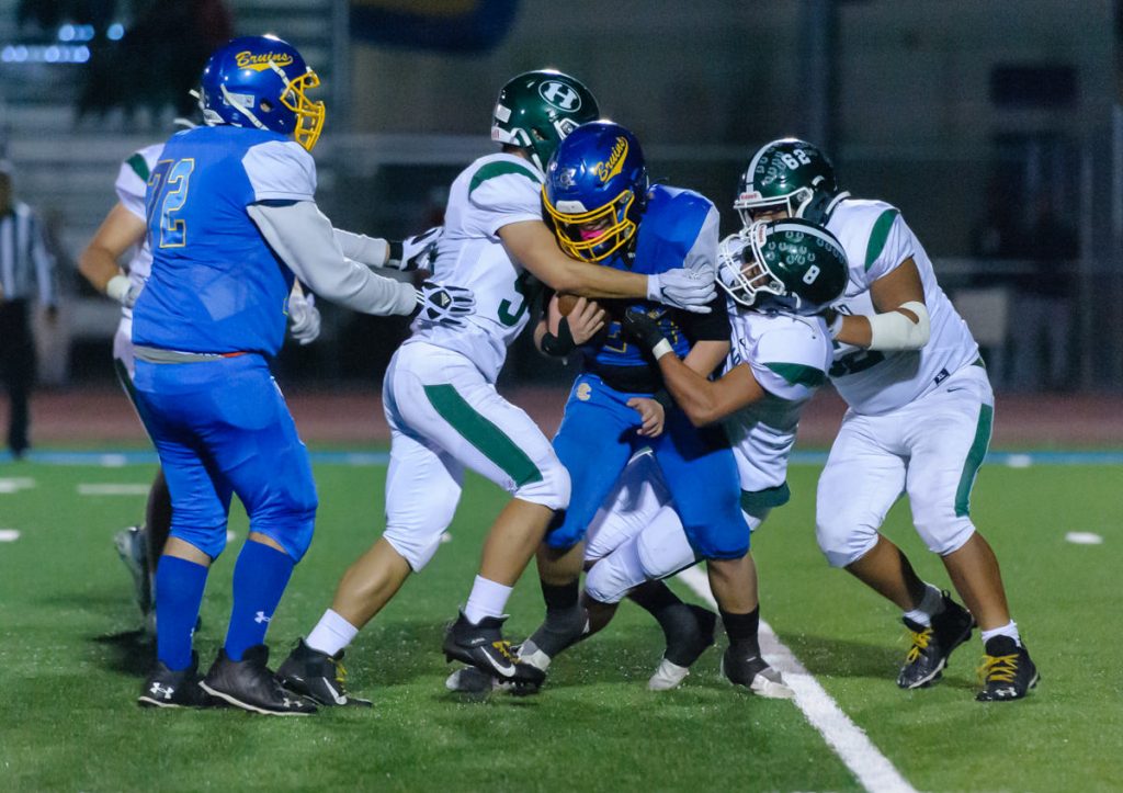 Santa Clara High football shows signs of improvement. Coach Andrew Calderon says a few years in El Camino League will help the team in the long run.