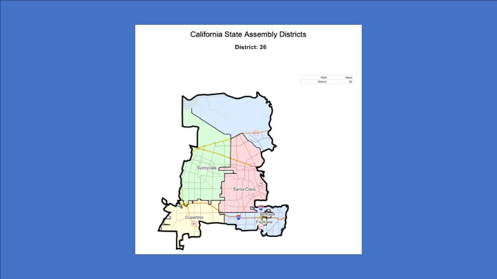 Redistricting throughout the state of California means that Santa Clara and Sunnyvale will have new representation at the state level.