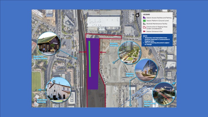 The VTA has outlined its plans for the BART Station in Santa Clara. The City will connect to the BART line through San Jose's Diridon Station.