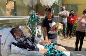 Hospital Courtyard Wedding at Kaiser Santa Clara